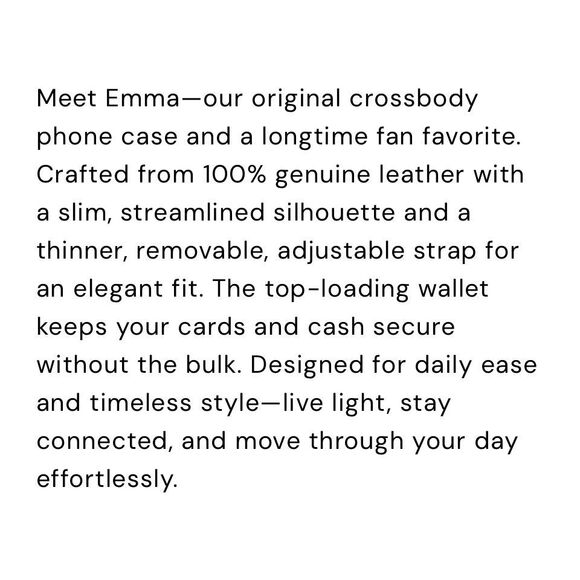 Bandolier Emma Black Leather Crossbody iPhone SE/7/8 Case with Studded Strap - Picture 11 of 12